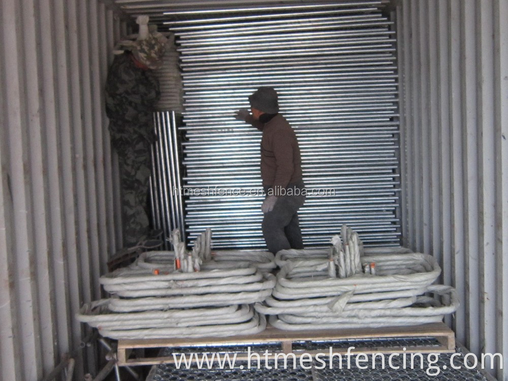 Wholesale galvanized construction 2100*2400 mm temporary chain link fence